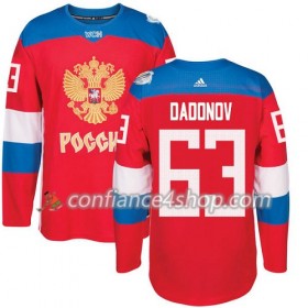 Adidas Maillot de Hockey Russie Evgenii Dadonov 63 Coupe du monde de hockey sur glace 2016 Rouge Premier - Homme